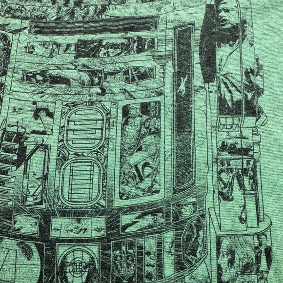 Star Wars R2-D2 Movie Scenes Graphic Print T Shirt Unisex Small Green Fifth Sun - Picture 7 of 10